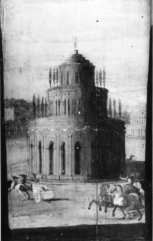 mausoleo di Augusto (dipinto) - ambito romano (prima met&agrave; sec. XVII)